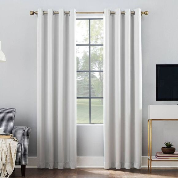 Open Box - Sun Zero - 120"x52" Oslo Theater Grade Extreme Blackout Gromm Beige - Picture 1 of 4